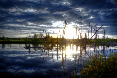 Sunset reflection photo