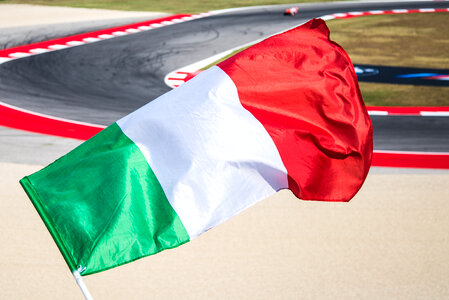 Italian flag at race photo