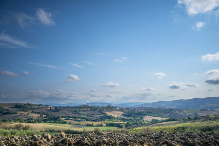 Wide angle landscape in Italy photo