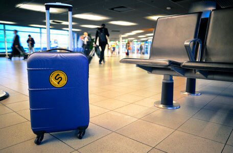 Trolley at the airport photo