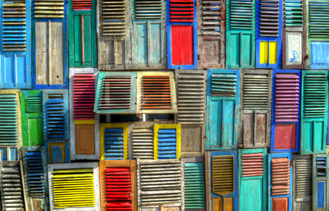 Colorful shutters photo
