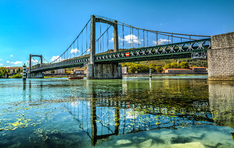 Bridge over the river Rhone photo