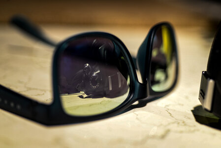 Sunglasses camera reflection photo