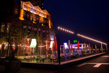 Terrace at night photo