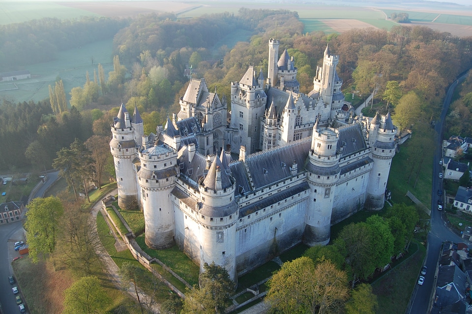 Castle aerial view france
