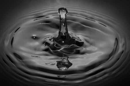 Black and white drop photo