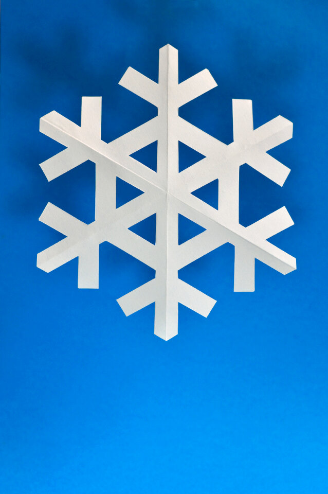 Snowflake with blue background