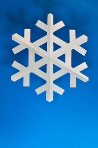 Snowflake with blue background