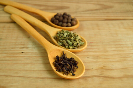 Spoons and spices photo