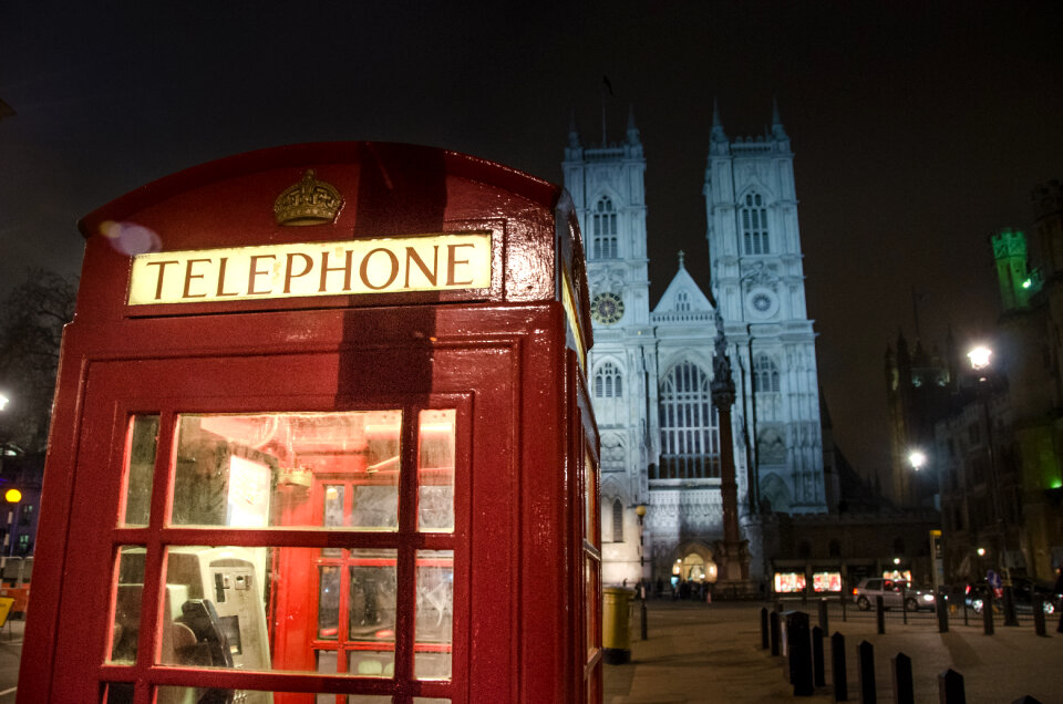 Phone booth in London