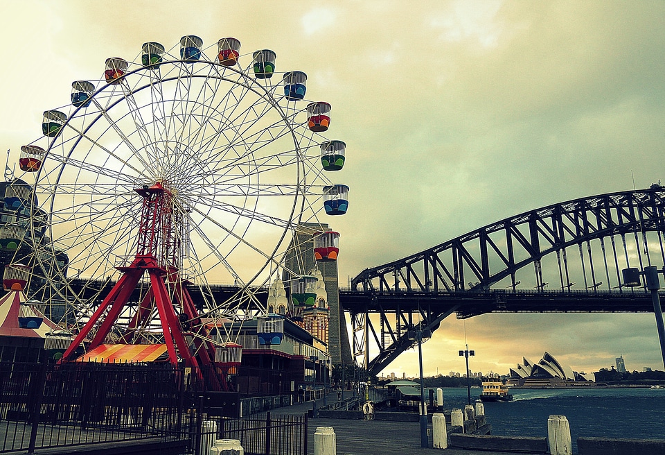 Retro carnival amusement
