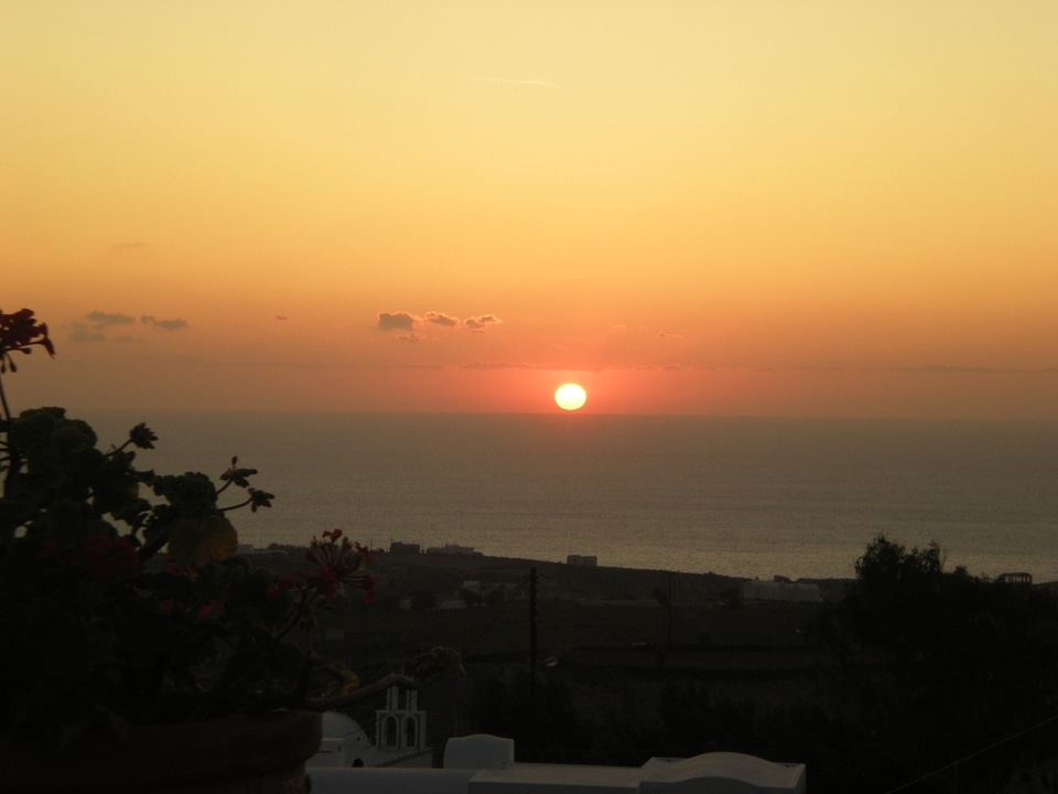 Greek island greece sunset