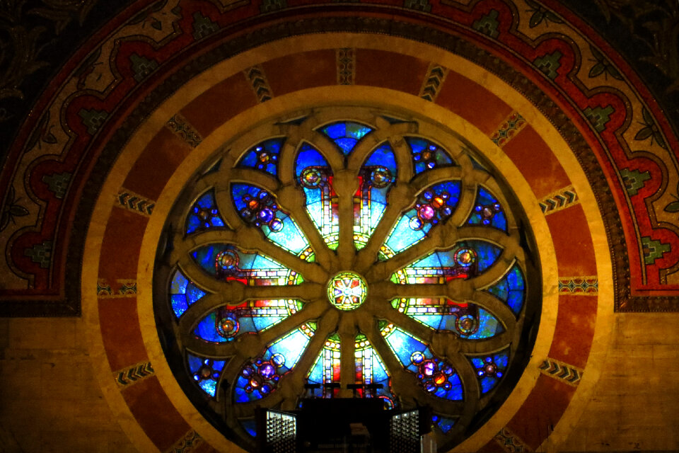 round stained glass window