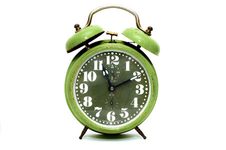 Alarm clock green photo