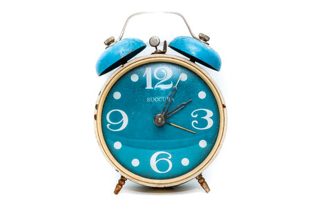 Alarm clock blue photo