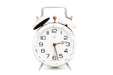 Alarm clock white photo