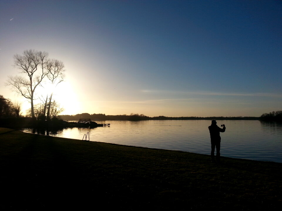 Photographer at lake