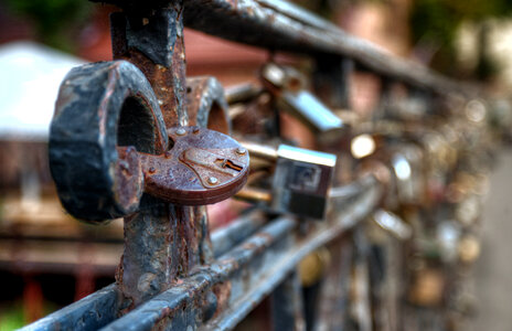 Locks on a bridge