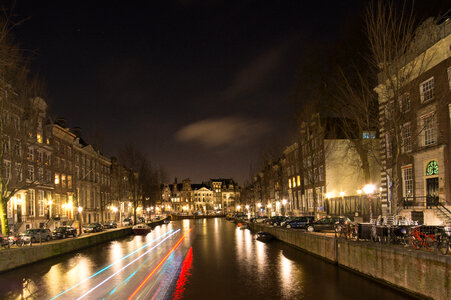 Long exposure canal Amsterdam photo