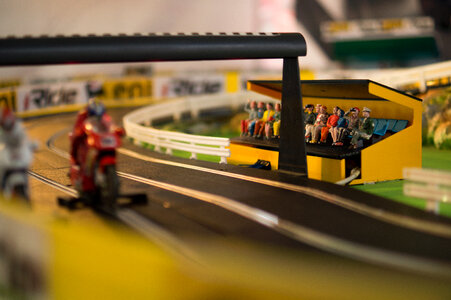 Miniature race track photo
