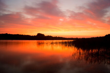 Sunrise at the lake photo