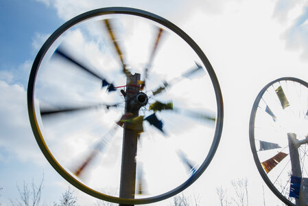 Spinning wheels photo