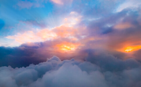 Cloudscape from a plane photo