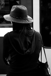 The woman and the hat photo