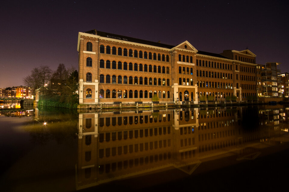 Reflected building photo