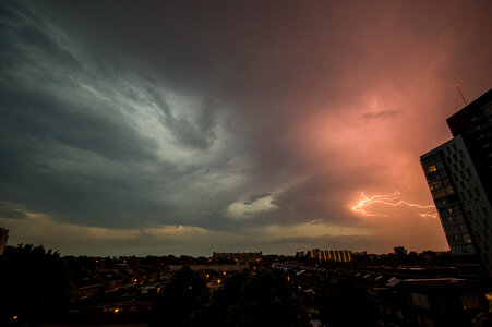 Colorful lightening photo