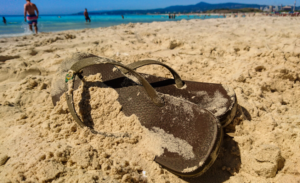 Flip-Flops ona beach photo