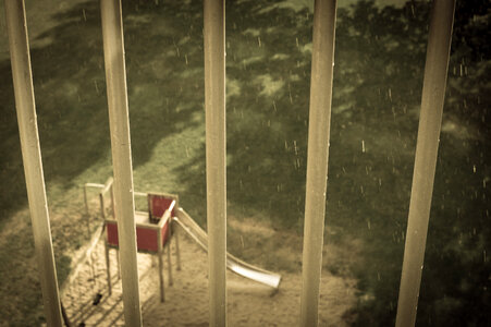 Sun, rain and the playground photo