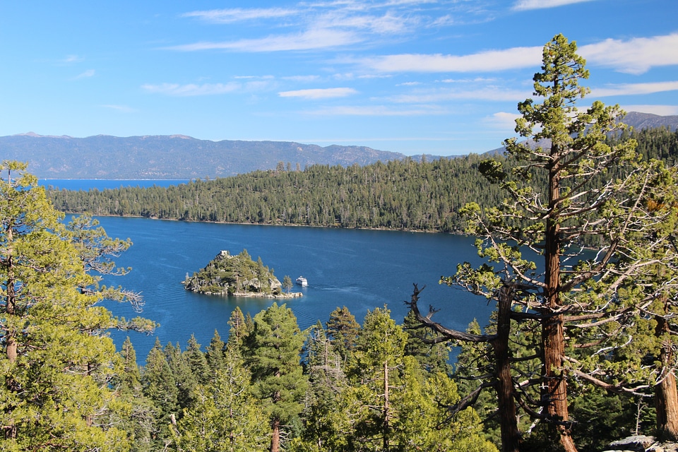 Lake island landscape