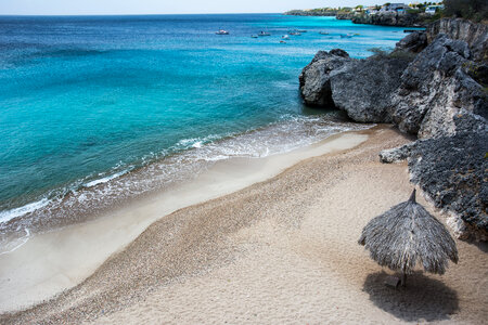 Hidden beach in the carribean photo