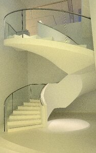 White staircase photo