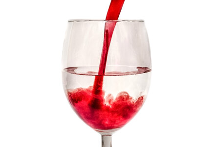 Juice in a wine glass photo
