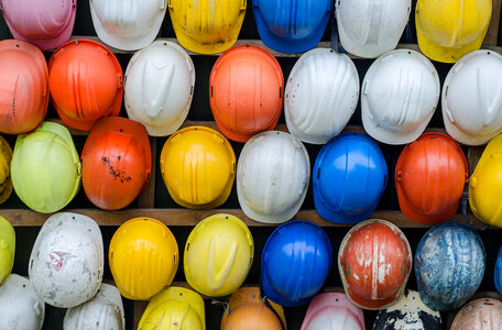Construction helmets photo