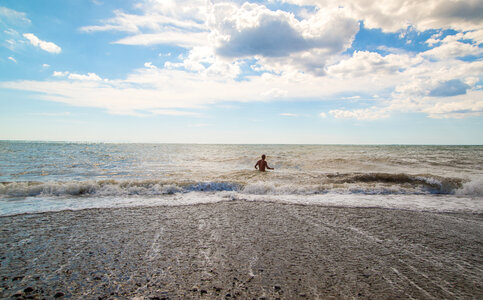 Man in the sea