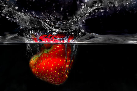 Strawberry splash photo