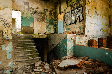 The Urbex Interior of the Ruined House photo