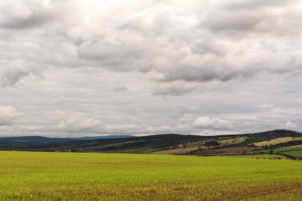 Field and Hills Landscape photo
