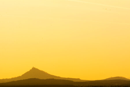 Silhouette of Hills at Sunset photo