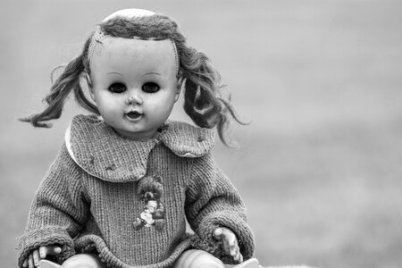 Black and White Vintage Doll photo