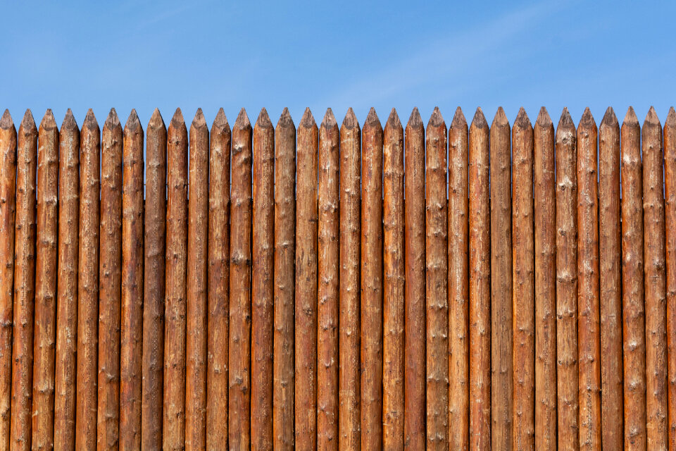 The Wall Made of Vertical Logs