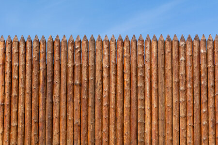 The Wall Made of Vertical Logs photo