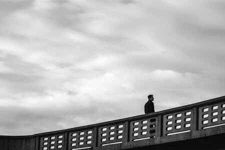 Lonely Man on the Bridge photo