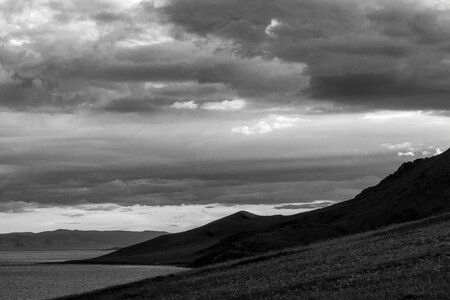 White Lake in Mongolia photo