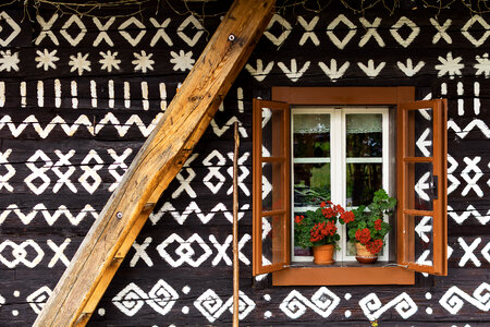 Traditional Painted Slovak House photo