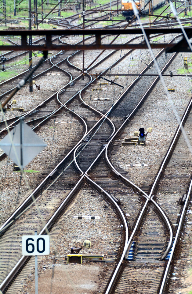 Railway Tracks and Train