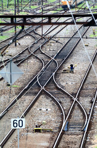 Railway Tracks and Train photo